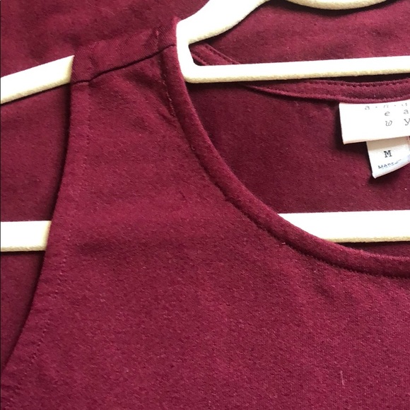 A New Day Maroon Cotton Midi Dress - Bodycon Fit - Picture 5 of 7